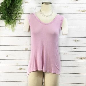 We The Free Pink Free People Lilac Tank sweater top shirt Medium spring summer